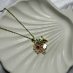 Renkli Çiçekli Charm Kolye