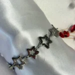 Yıldız Figürlü Zincir Çelik Bileklik