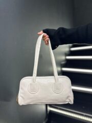 Beyaz Uzun Form Çanta