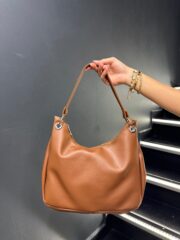 Taba Rengi Halka Detaylı Astarlı Salaş Omuz Çantası