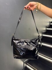 Siyah Fermuarlı Bucket Omuz Çantası - Görsel 2