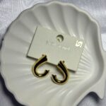 Kavis Formlu Minimal Çelik Küpe