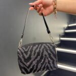 Taşlı Siyah El Ve Çapraz Çanta