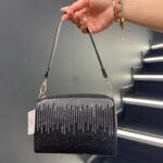 Taşlı Siyah El Ve Çapraz Çanta