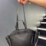 Siyah Çift Askılı Tote El ve Omuz Çantası