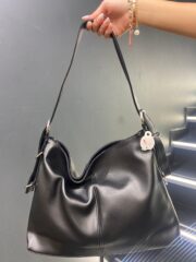 Siyah Zarif Salaş El ve Omuz Çantası