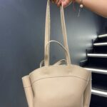 Krem Rengi Çift Askılı Tote El ve Omuz Çantası