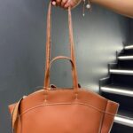 Taba Rengi Çift Askılı Tote El ve Omuz Çantası