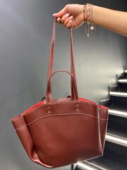 Bordo Çift Askılı Tote El ve Omuz Çantası