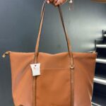 Askıları Halka Detaylı Büyük Taba Rengi Omuz Çantası