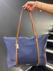 Askıları Halka Detaylı Büyük lacıvert Renk Omuz Çantası