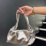 Gümüş Mini Zincirlii El ve Omuz Çantası