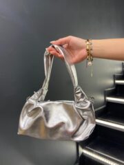 Gümüş Mini Zincirlii El ve Omuz Çantası