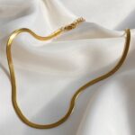 Gold çelik italyan kolye