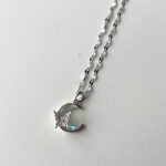 Gümüş çelik kolye