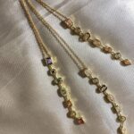 Çelik taşlı Y kolye